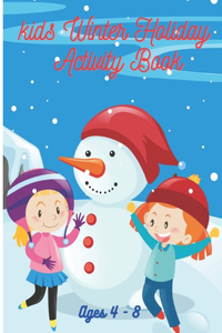Kids Winter Holiday Activity Book Ages 4-8