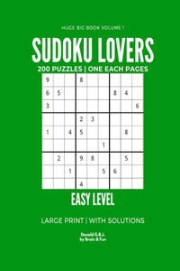 Sudoku Lovers Huge Big Book Large Print Easy Level