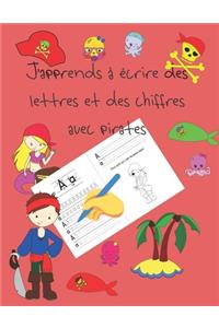 J'apprends à écrire des lettres et des chiffres avec pirates