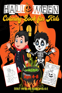 Halloween Coloring Book for Kids 4-8