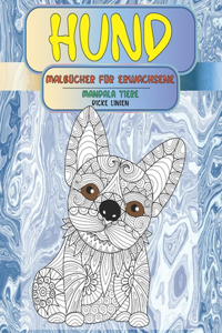 Malbücher für Erwachsene - Dicke Linien - Mandala Tiere - Hund