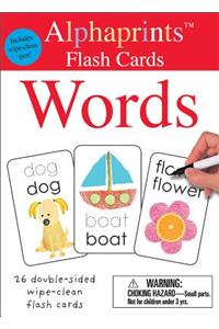 Alphaprints: Wipe Clean Flash Cards Words