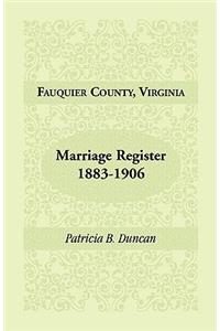 Fauquier County, Virginia Marriage Register, 1883-1906