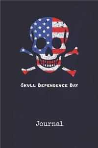 Journal: Skull America Bird Blank Writing Journal Patriotic Stars & Stripes Red White & Blue Cover Daily Diaries for Journalists & Writers Note Taking Write 