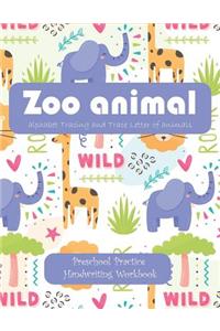 Zoo animal alphabet Tracing and Trace Letter of animals