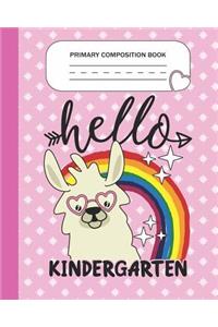 Primary Composition Book - Hello Kindergarten