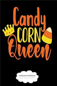 Candy Corn Queen Halloween Notebook