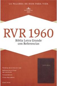 RVR 1960 Biblia Letra Gigante con Referencias, borgoña imitación piel
