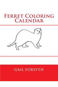 Ferret Coloring Calendar