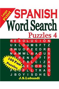 Large Print SPANISH Word Search Puzzles 4