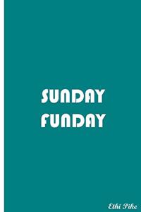 Sunday Funday - Blue Notebook / Extended Lines / Soft Matte Cover