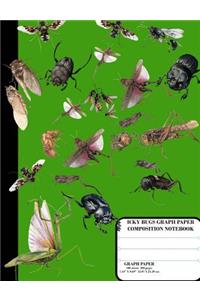 Icky Bugs Graph Paper Composition Notebook