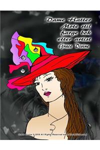 Dame Hatter Mote stil farge bok etter artist Grace Divine