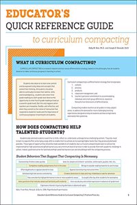 Educator's Quick Reference Guide to Curriculum Compacting