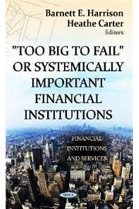 Too Big to Fail or Systemically Important Financial Institutions