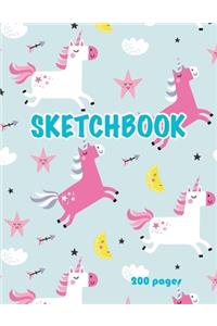 Unicorn Sketchbook 200 pages