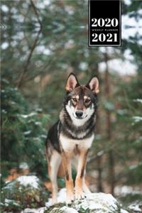 Wolf Wolves Week Planner Weekly Organizer Calendar 2020 / 2021 - Winter Time