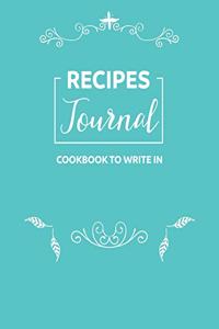 Luxury Floral Cover Recipe Journal
