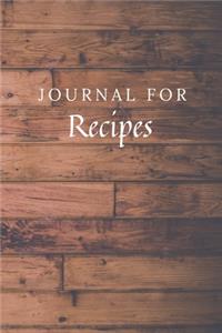 Journal For Recipes