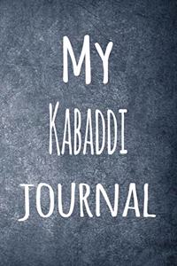 My Kabaddi Journal