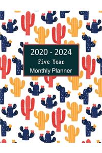 2020 - 2024 Five Year Monthly Planner