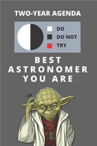 2020 & 2021 Two-Year Daily Planner For Best Astronomer Gift - Funny Yoda Quote Appointment Book - Two Year Weekly Agenda Notebook For Astronomy Goals