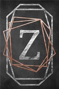 Chalkboard Foiling Minimalist Letter Notebook - Z