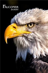 Falconer Diary: Bald eagle, sea eagle. Format A5, 120 pages, fine light grey lined. Daily entries, notes and journal for the falconer, Ornithologist, nature and bir