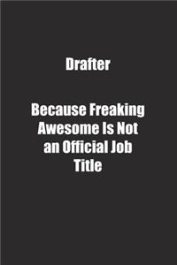 Drafter Because Freaking Awesome Is Not an Official Job Title.