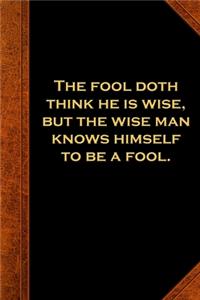 2020 Daily Planner Shakespeare Quote Fool Wise Man 388 Pages