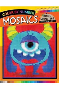 Pixel Monsters Mosaics Coloring Books