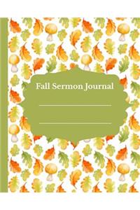 Fall Sermon Journal