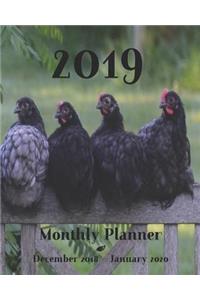 2019 Monthly Planner December 2018 - January 2020