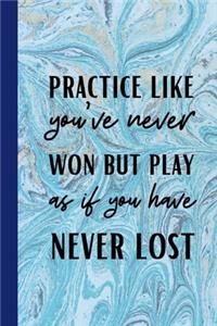 Practice Like You've Never Won But Play As If You Have Never Lost
