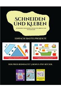 Einfache Bastelprojekte (Schneiden und Kleben von Autos, Booten und Flugzeugen)