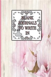 Blank Journals To Write In