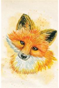 Bullet Journal for Animal Lovers Watercolor Fox: 162 Numbered Pages with 150 Dot Grid Pages, 6 Index Pages and 2 Key Pages in Easy to Carry 5.5 X 8.5 Size.