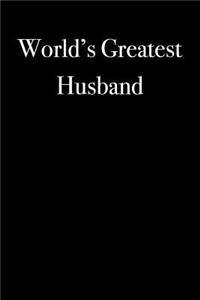 World's Greatest Husband: Blank Lined Journal