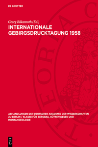 Internationale Gebirgsdrucktagung 1958