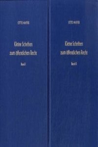 Kleine Schriften Zum Offentlichen Recht