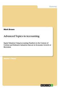 Advanced Topics in Accounting