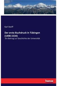 Der erste Buchdruck in Tübingen (1498-1534)
