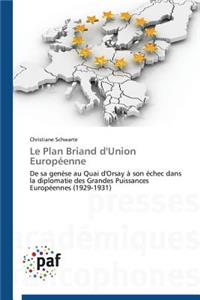 Le Plan Briand d'Union Européenne