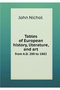 Tables of European history, literature, and art from A.D. 200 to 1882