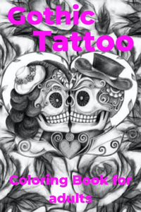 Gothic Tattoo Coloring Book for adults
