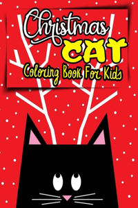 Christmas cat coloring book for kids