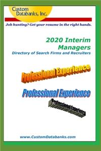 2020 Interim Managers Directory of Search Firms and Recruiters