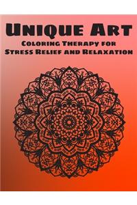 Unique Art Coloring Therapy for Stress Relief and Relaxation