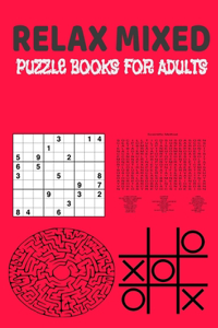 Relax mixed puzzle books for adults