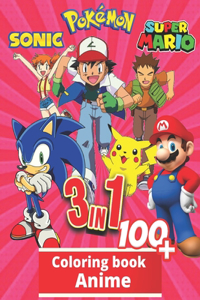 3 in 1 Anime Coloring Book